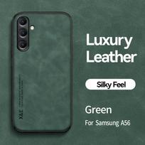 Samsung Galaxy A56 A26 A36 5G dėklas Magnetiniai odiniai telefono dėklai Sumsung Samung A 56 36 26 2024 galinis dangtelis Capa Fundas For Galaxy A56 5G žalia
