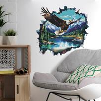 Sudaužyto Mūro Erelis Miegamasis Svetainė Studija Namų Fono Pagražinimas Dekoratyvinis Sienų Lipdukas 40*60cm/fun-e223