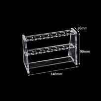 1 vienetas/partija 10 ml mėgintuvėlių stovas laikiklis organinio stiklo mėgintuvėlių stovas atrama 10ml 1*6 hole