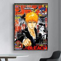 Anime Bleach Plakatas Prašmatnus Sienos Meno Plakatas Svetainei Barui Derliaus Stiliaus Svetainei Miegamajam Namų Dekoratyvinis Drobės Tapyba Vidurys 21cm×30cm NoFrame