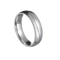 6 mm įstrižainės aukso titano plieno porinis žiedas Size 12 gray