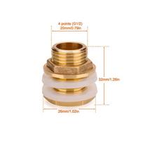 Durable 1/2  1/4  Water Tank Connector Copper Pipe Silicone Gasket Fish Tank Coupling Joint Leak-proof Hose Adapter