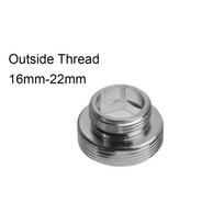Lengvai montuojamas vandens taupymo adapteris virtuvės maišytuvui, blizgus chromo padengimas Outside Thread 16mm-22mm