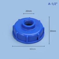 IBC konteinerio jungtys S60X6 stambaus sriegio dangtelis į 1/2  3/4  1  adapterio jungtį AVE 20mm