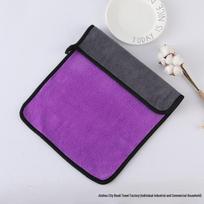 Pritaikomas dvipusis mikropluošto automobilio plovimo rankšluostis 23x23cm violetinė