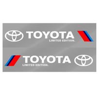 2 vnt. Automobilio kėbulo dekoravimo lipdukai Durų personalizuoti sportiški lipdukai Toyota Trd GR C-hr Prado Rav4 Yaris Hilux Prius Avensis Corolla TOYOTA balta
