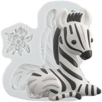 Zebra silikoninė forma Zebra fondanto formelės Torto dekoravimo įrankiai Kekso viršus Saldainių dervos molis Šokolado gumpaste forma pilka spalva