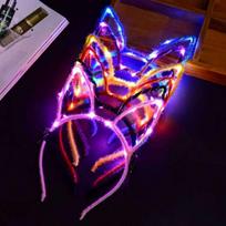 LED ausys ant lankelio vakarėliui, mirksintys, šviečiantys aksesuarai plaukams, festivalio, Kalėdų, Helovino, Navidad KTY