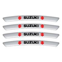 4 vnt. aliuminio automobilio ratlankio emblemos lipdukas padangų ratlankio dekoras lipdukas Suzuki Jimny Samurai S-Cross SX4 GW250 Swift XL-7 ALTO IGNIS priedams sidabras