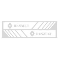 2 vnt. Automobilio galinio vaizdo veidrodėlio lipdukai Emblemos Stilius Renault Dacia Captur Megane 1 2 3 4 CC Laguna 2 3 Coupe Koleos Kadjar Renault balta