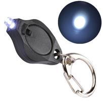 Žibintuvėlis Mini Raktų pakabukas UV LED Detektorius Naktinis KTY juoda