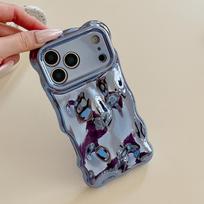 Wave Shell Electroplated Case for iPhone 16 Pro Max - Drop-Proof Soft Shell Compatible with iPhone 17/14/15/13 13 Pro