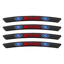 4 vnt. Automobilio rato stebulės emblema Padangų ratlankio lipdukai Aksesuarai Ford Focus 2 3 MK2 MK3 Fiesta Mondeo Kuga Ecosport C-Max Automobiliui juoda