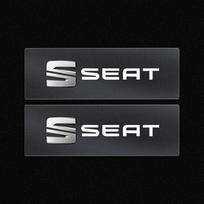 Automobilio interjero atsitiktiniai lipdukai Automobilio vairo emblemos stilius SEAT Leon Ibiza Alhambra Arosa Tolendo Exeo Mk2 Mk3 Ateca Altea FR 2pcs
