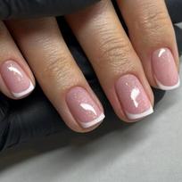Press on Nail French Tip Nail Square Nail Tips Fake Nail Full Cover False Nail with Designs Artificial Acrylic Nail 1