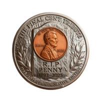 Galutinė Cento memorialinė moneta (1909-2025) Paskutinio cento duoklės žetonas Istorinė atminimo moneta Vintažinio stiliaus centų eros atminimo dovana kolekcionieriams Istorija 1pc