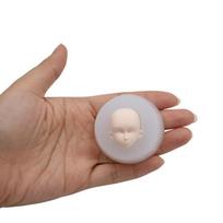 Clay Face Mold Fondant Face Mold Silicone Epoxy Handmade Face Cartoon Character Mold Fairy Face Garage Kit Mold DIY Art