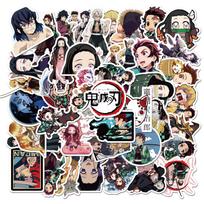 50 vnt Demon Slayer Kimetsu No Yaiba lipdukas Cosplay rekvizitas vandeniui atsparus DIY gitaros automobilis Tanjirou Nezuko 50pcs