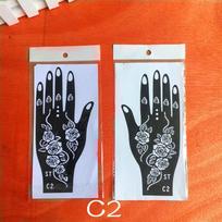 Henna Temporary Tattoo Stencil Kit - Herbal Airbrush Semi-Permanent Designs 10.5cm x 21.5cm