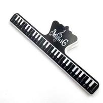 Universalus didelis natų spaustukas pianinui, smuikui ir gitarai, natų laikiklis One Size juoda
