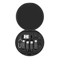 Duomenų kabelio adapterio dėžutė USB 8 kontaktų Android konverteriui SIM kortelės išėmimo raktas Laikymo vietos Daugiafunkcinis Didelės galios C tipo įkrovimas juoda