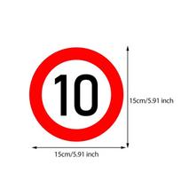 Eismo įspėjimo ženklas Greičio apribojimas 10 20 30 40 50 60 70 80 90 km/h Automobilio lipdukai Vandeniui atsparūs viniliniai lipdukai Automobilio kėbulo lango buferio dekoras Motociklo lipdukas TM295-10
