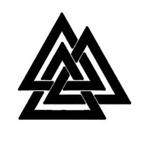 Valknut Odin Vikings simbolis Automobilių transporto priemonės šviesą atspindintys lipdukai Lipduko apdaila juoda