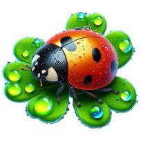 Ladybug Car Sticker Self-adhesive Decal For Automotive Rear Window And Bumper Waterproof Sticker SH598 A-15cm Longest Side