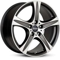Ratlankis RONAL R55MBF R17x7.5 5x120 ET 55 CB 65.1 (Matte Black Front Polished)