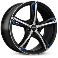 Ratlankis RONAL R62 blue JBFB R18x7.5 5x100 ET 45 CB 68 (Jet Black Matte Front Polished)