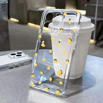 Yellow Lemon Pattern Phone Case For Samsung Galaxy S26 S25 Ultra S24 S23 FE S22 S21 Plus S20 A73 5G A72 A71 Clear Bumper Cover Galaxy S24 Ultra