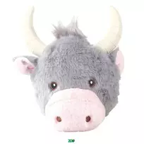 Vadigran Plush Buffalo pliušinė buivolo galva su ragais žaislas šunims; 17cm