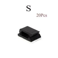 Practical Fastener Plastic Organizer Clamp Buckle Line Cable Clip Wire Management Fixer Holder S-20Pcs