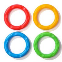 Tylus plastikinis gimnastikos žiedas ir riešo juostos tėvų ir vaikų sporto renginiui Classic Color, 1 Piece