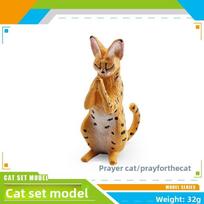 Ragdoll Katės PVC Gyvūno Modelis Vaikų Edukacinei Žaidimų Kambario Dekoruacijai Prayer Cat
