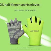 Sport Cycling Gloves Half Finger Shock Absorbing Anti Slip Fitness Breathable for Men Women Outdoor XL žalia