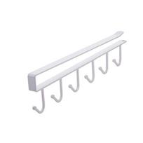 Kitchen Wall Mounted Cup Holder 6 Hook Rack Organizer for Bathroom Space Saving Design for Small Spaces balta