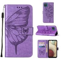 Compatible with iPhone 12 phone leather case, 11Pro butterfly wing embossed patterned card insert wallet protective case, 8P solid color iPhone 12 proMax(6.5 inch) rožinio aukso spalvos