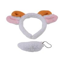 Sheep Costume Set Sheep Ears Headband Tail Animal Sheep Cosplay Costumes Sheep Fancy Dress Accessories Adults Kids 1
