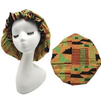Luxury Soft Hair Bonnet Satin Sleep Hat Trendy African Print Ladies Hair Daily Wax Printing Ankara Bonnet