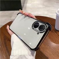 Case for Xiaomi Redmi A5,POCO C71 Electroplated Color Border Clear Phone Casing Cover Redmi A5 juoda