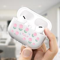 Ins wind tulip for AirPods Pro3 Apple wireless earphone cover AirPods 1/2 generation soft case Pro airpods 1&2-tpu painted-without hanging ears