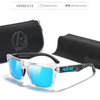 KDEAM Fotochrominiai ir poliarizuoti akiniai nuo saulės Vyrams 3 kategorijos Poliarizuoti akiniai nuo saulės Moterims Unikalus rėmelio paviršius Optiniai akiniai su dėklu C12 mirror ice blue