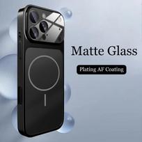 Originalus AG Nano Matinis Stiklas Magsafe Telefono Dėklui iPhone 17 Air 16 15 14 13 Pro Max Magnetinis Belaidis Įkrovimas Šarvuotas Dangtelis iPhone 14 Pro juoda