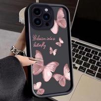 Creative pink butterfly for Apple 17 mobile phone case iphone16promax15pro/14/13/ iphone17