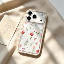 ins small bouquet is suitable for Apple 17 Pro mobile phone case spring OPPO Xiaomi creative iPhone15 anti-drop contrasting color Apple 11