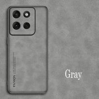 EUCAGR For Motorola Moto G56 G67Power G77 Sheepskin PU Leather Shockproof Silicone Phone Cases For Moto G06 G86 Back Cover Coque For MOTO G86 pilka spalva