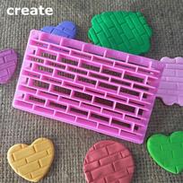 1 vnt. antspauduotų plytų akmeninių sienų dekoravimas Fondant Cutter Formavimo formos pyrago formavimo šokoladas