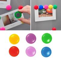 5 Pcs Round Design Refrigerator Fridge Magnet Whiteboard Magnets Buttons gray