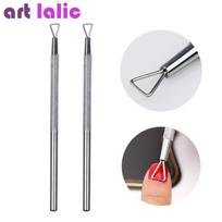 Nail Art Nagų lako UV gelio valiklio lazdelė, Nerūdijantis plienas, Trikampė, Negyvai odai, Odelių stūmiklis, Valiklis, Šlifavimo manikiūro įrankiai